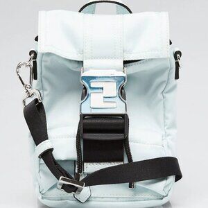 Fendi Cyber Blue Nylon Fendiness Mini Convertible Crossbody Bag 7VZ068